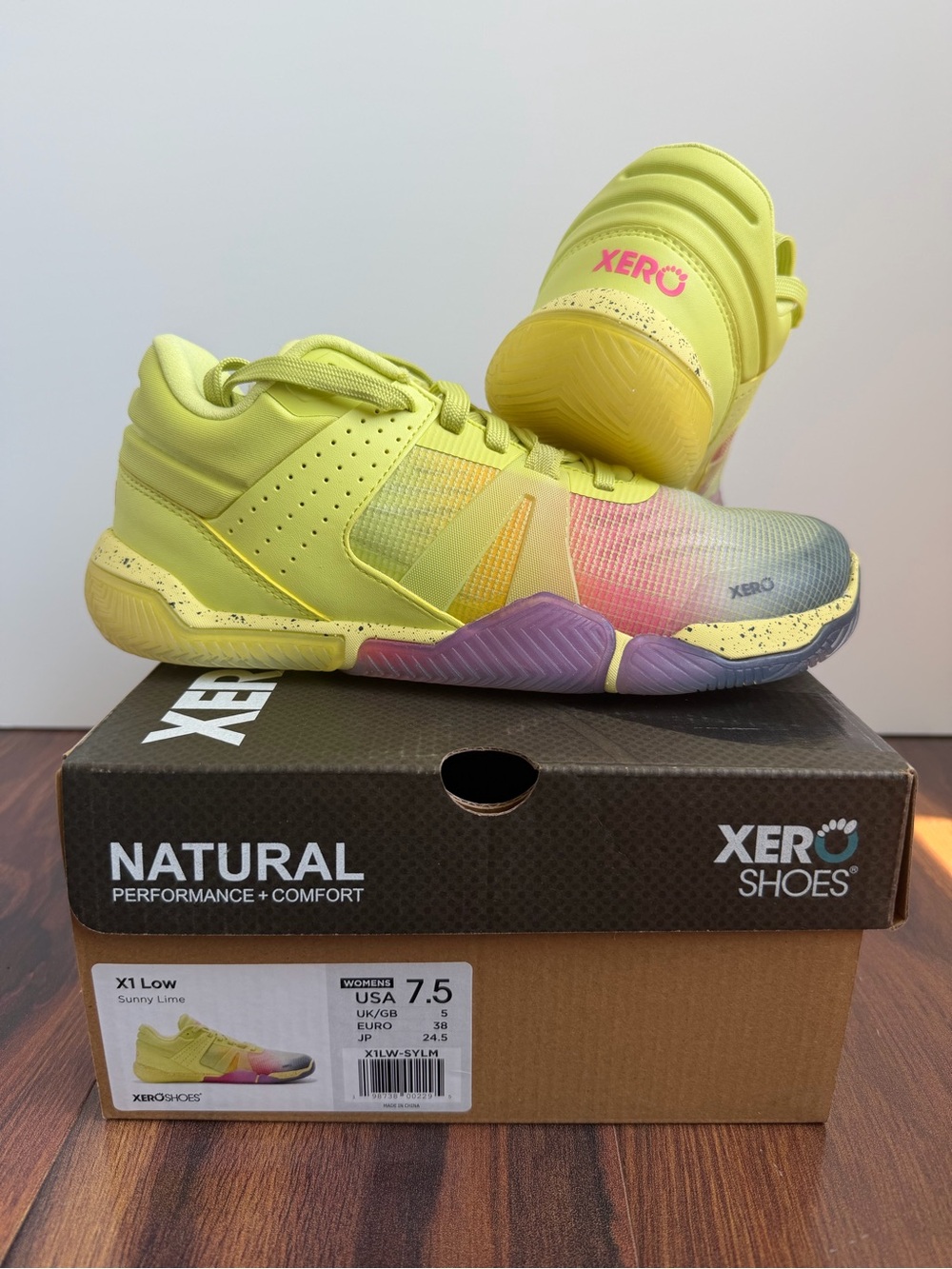 Xero X1 Low Minimalist Basketball Sneaker Sunny Lime Womens 7.5 Like New